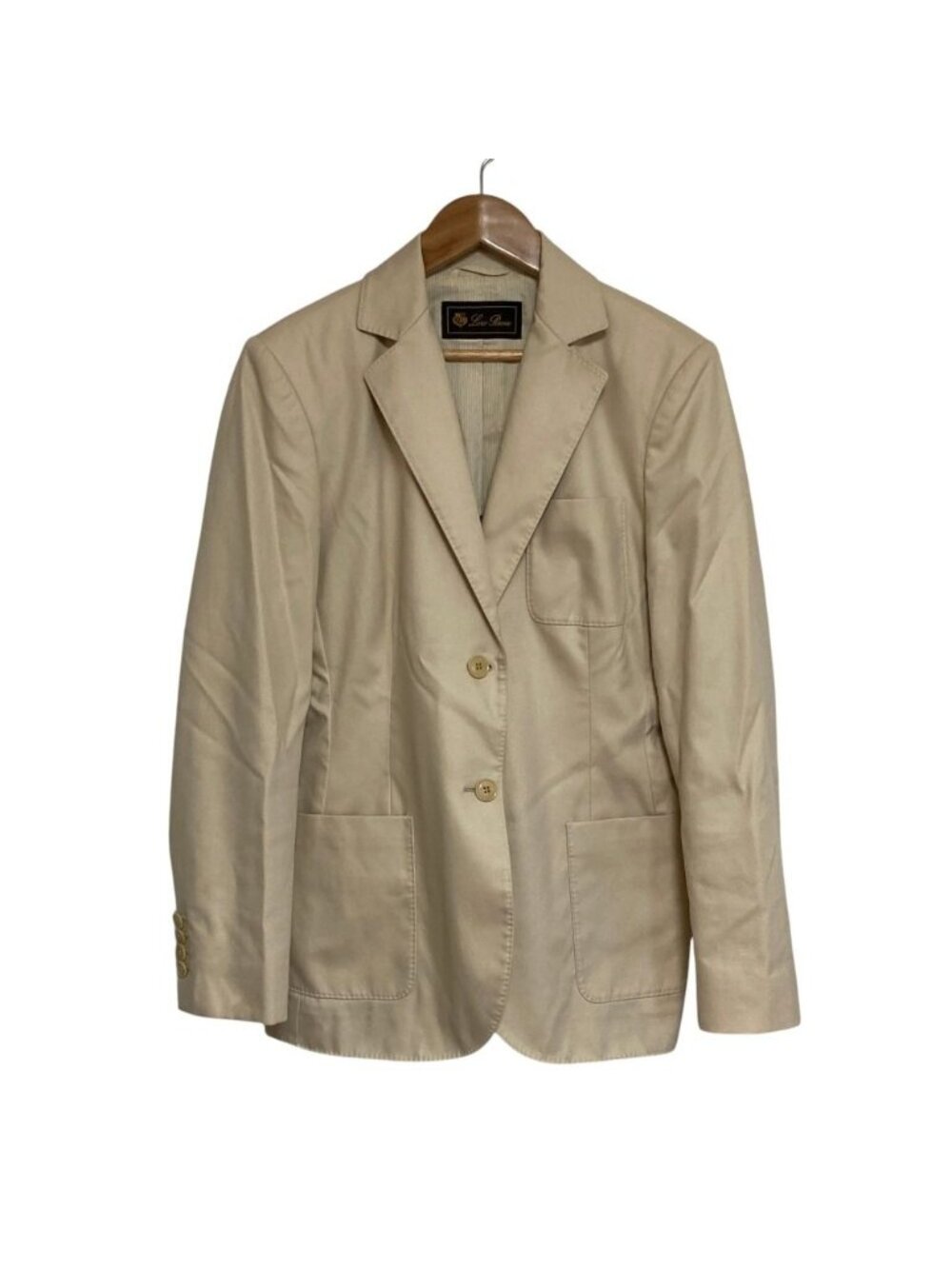 Loro Piana Cotton Stretch Tailored Jacket Blazer Light Beige Spring Summer 44
